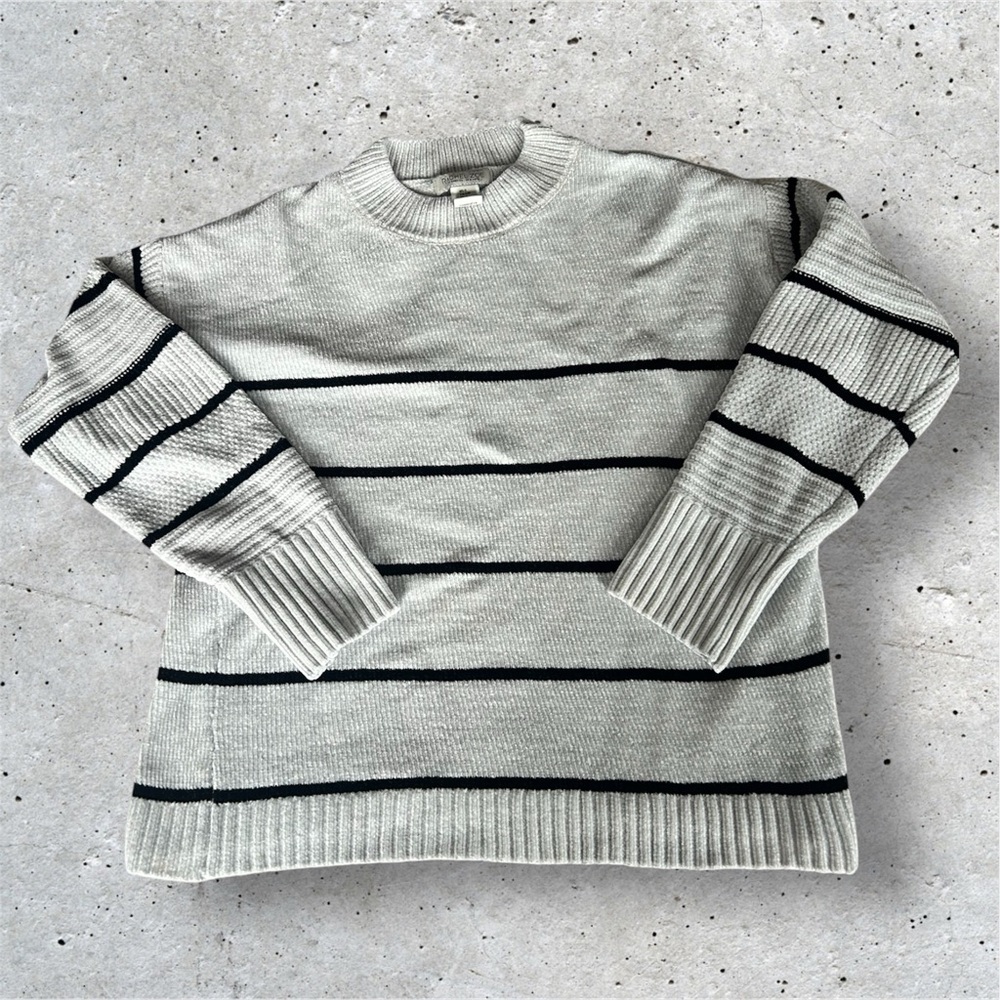 Striped Gray sweater women Rachel Zoey size S